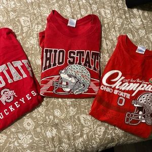 Set of three Ohio state tshirts